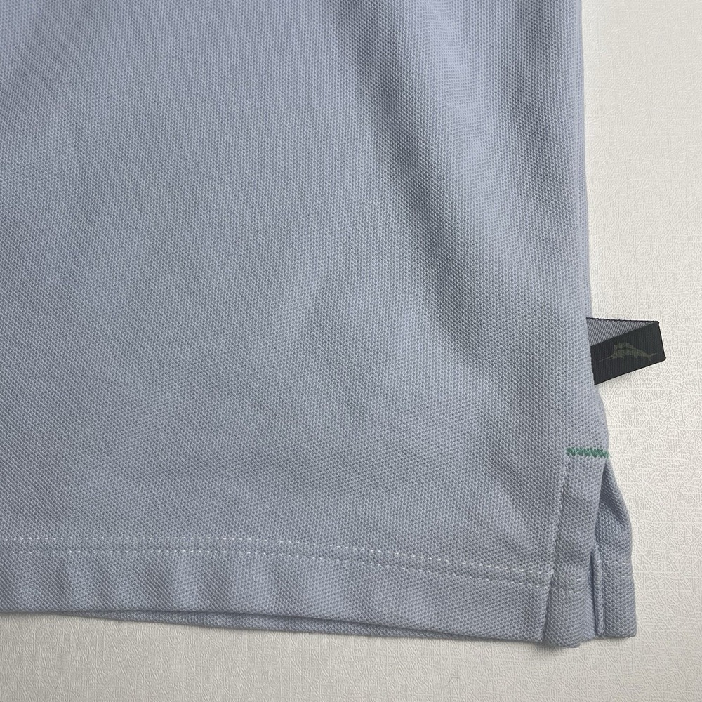 Tommy Bahama Island Zone Medium Blue Supima Camp Loop Collar 37.5 Technology - Picture 8 of 13
